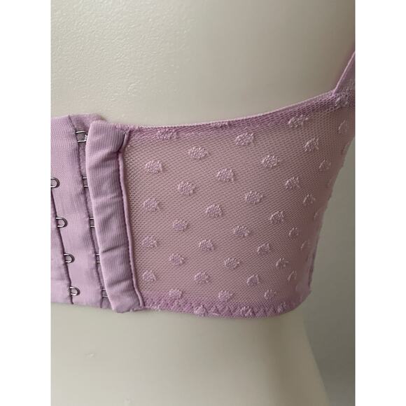 Victoria's Secret Bra Bustier Plunge Lace Polka Dot Lingerie - Picture 11 of 14